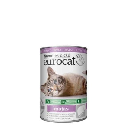 EURO CAT Macskaeledel konzerv Májas 415g