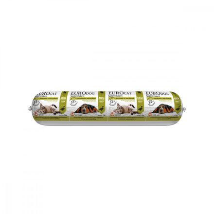 EURO DOG/CAT PLUS szalámi Kacsa ízesítéssel 1kg