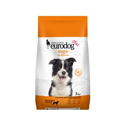 EURO DOG PLUS Kutyatáp Kolbászos 3kg