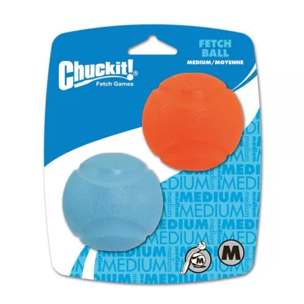 CHUCKIT FETCH LABDA M, 6 CM, 2 DB-OS CSOMAG