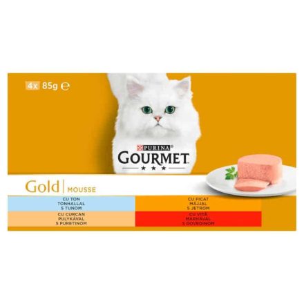 Gourmet Gold Pástétom teljes értékű állateledel felnőtt macskák számára 4 x 85g