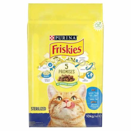 Friskies Steril száraz macskaeledel lazaccal és zöldségekkel 10 kg