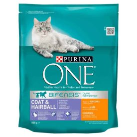   Purina One Cat Coat & Hairball száraz macskatáp csirke és gabona 800g
