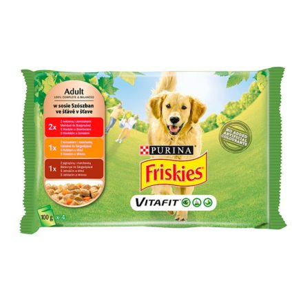 FRISKIES DOG VITAFIT ASZPIK 4X100G MAR/CSIR/BÁ