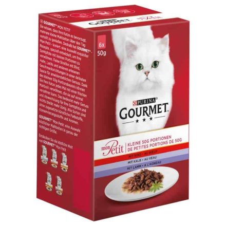 Gourmet Mon Petit macskaeledel 6x50 g Húsos