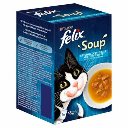 Felix Soup Halas válogatás alutasakos eledel, leves macskáknak 6 x 48g (288g)