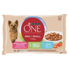   PURINA ONE MINI/SMALL Pulykával és Sertéssel szószban 4x100g
