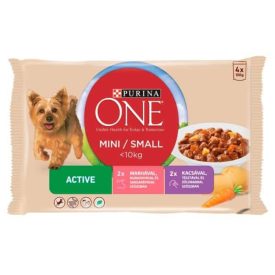   PURINA ONE MINI/SMALL Marhával és kacsával szószban 4x100g