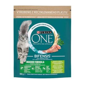 Purina One Indoor Formula pulykában és teljes kiőrlésű gabonákban gazdag száraz macskaeledel 800g