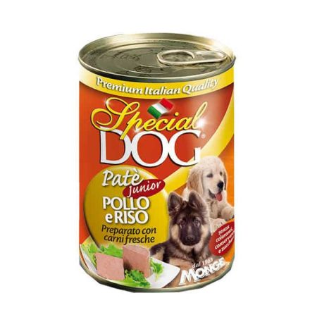 SPECIAL DOG Puppy & Junior Pástétom csirkével és rizzsel 400g