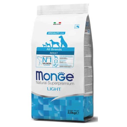 MONGE DOG Adult Light Lazac 2,5Kg