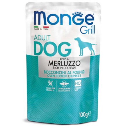 MONGE Dog Grill Tőkehal 100g