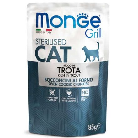Monge Cat Grill Falatok kocsonyában Pisztrángal 85g