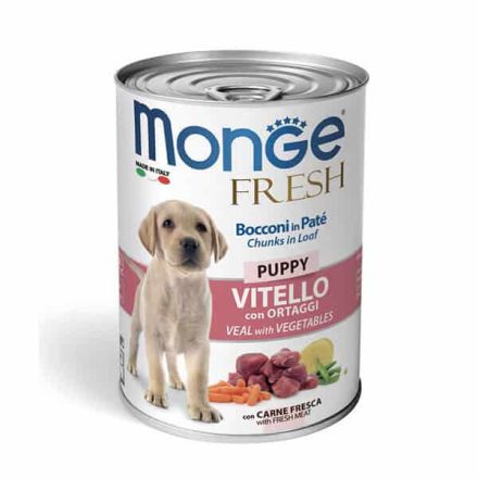 Monge Fresh Puppy kutyaeledel 400 g Borjú, zöldségek