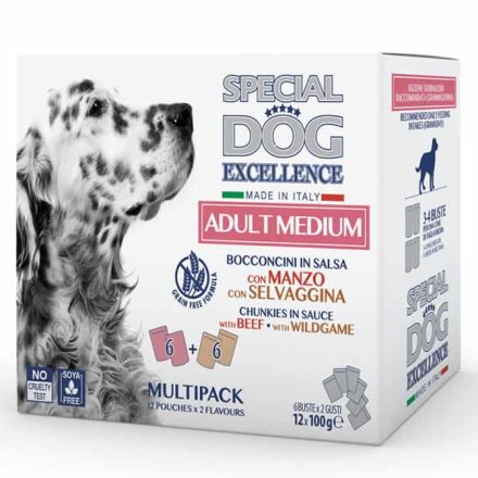 SPECIAL DOG Excellence Multipack Adult Medium – marha és vadas 12x100g