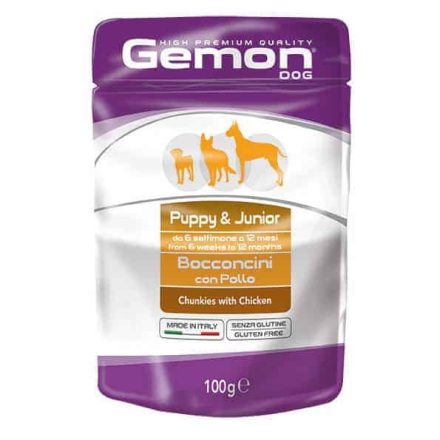 Gemon Dog Alutasakos Puppy & Junior Csirkével 100g