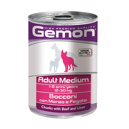 Gemon Dog Konzerv Medium Marha-máj 415g