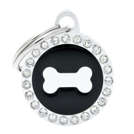 MY FAMILY GLAM CIRCLE STRASS BONE BLACK