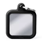 MY FAMILY HUSTAG SQUARE CHROME PLATED BRASS BLACK RUBBER