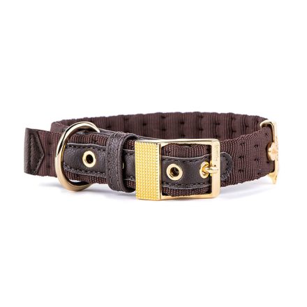 MY FAMILY MILANO NYAKÖRV BŐR-TEXTIL 37-45CM BARNA