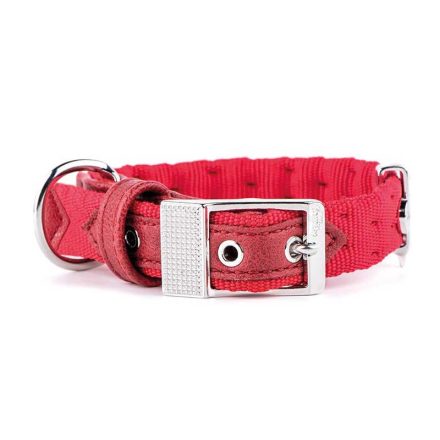 MY FAMILY MILANO NYAKÖRV BŐR-TEXTIL 27-31CM PIROS