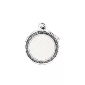 MY FAMILY SHINE GLITTER WHITE MEDIUM CIRCLE 