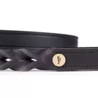 MY FAMILY ASCOT PÓRÁZ BŐR CSAVART 110CM FEKETE