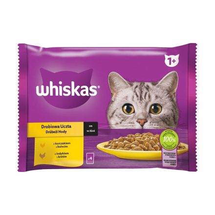 WHISKAS CAT POUCH MÁRTÁSBAN 4X85G SZÁRNYAS