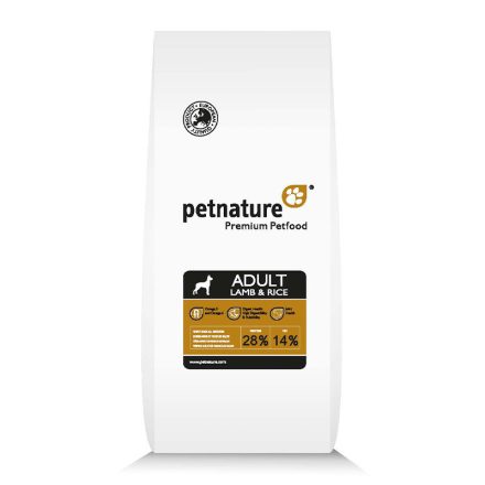 PET NATURE DOG DRY (28/14) 15KG BÁRÁNY-RIZS