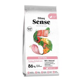 Dibaq Sense CAT Grain Free KITTEN 1,5kg Pulyka-Lazac
