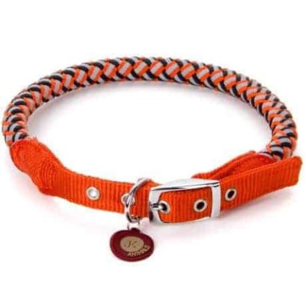 JK Animals Nyakörv kutyáknak M 15mm/44-53cm Narancs