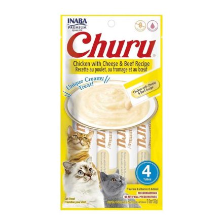 CHURU CIAO SUPER PREMIUM JUTIFALAT 4x14G CSIRKE SAJTTAL ÉS MARHÁVAL