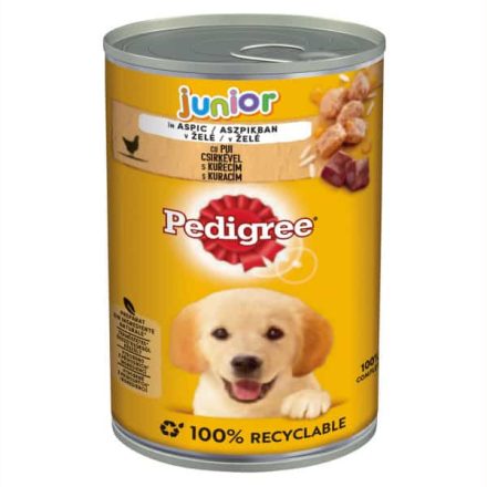 Pedigree Junior konzerv csirkehússal aszpikban kölyökkutyák számára 400g