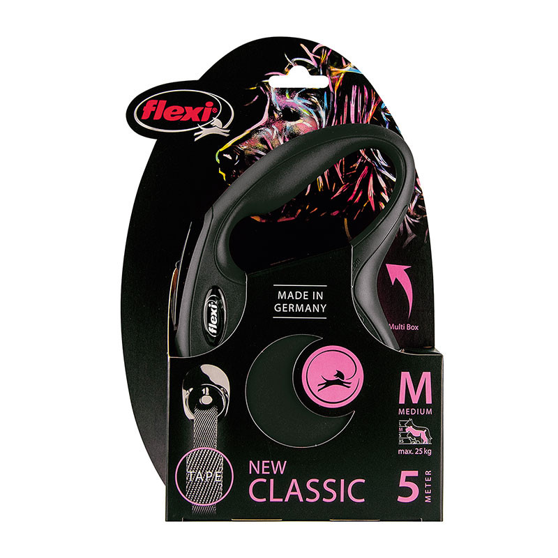 FLEXI CLASSIC PÓRÁZ M TAPE MAX 25KG 5M FEKETE