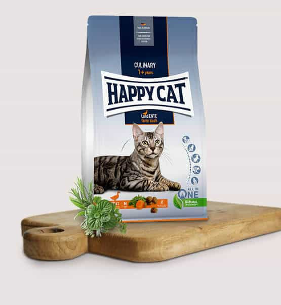 Happy Cat száraz macskaeledel / Kacsa 1,3 kg