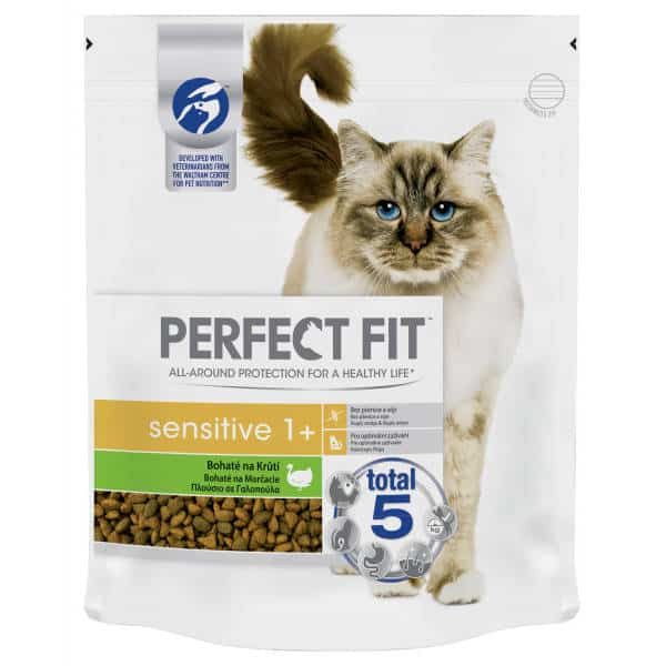 PERFECT FIT Sensitive száraztáp pulykahússal felnőtt macskák számára 1,4kg