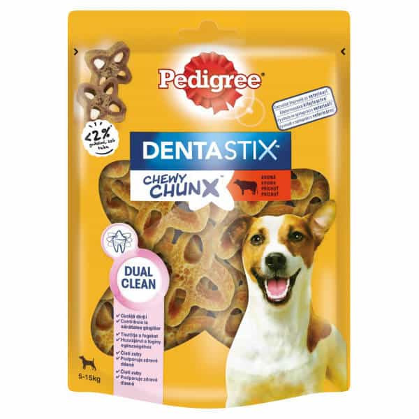 Pedigree DentaStix Chewy Chunx jutalomfalat kis testű kutyák számára marha ízben 68g