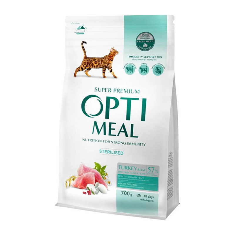 OPTIMEAL CAT DRY STERIL 700G PULYKA-ZAB