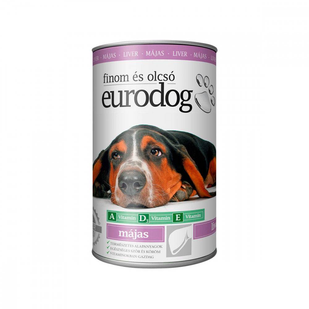 EURO DOG kutyakonzerv májjal 1240g