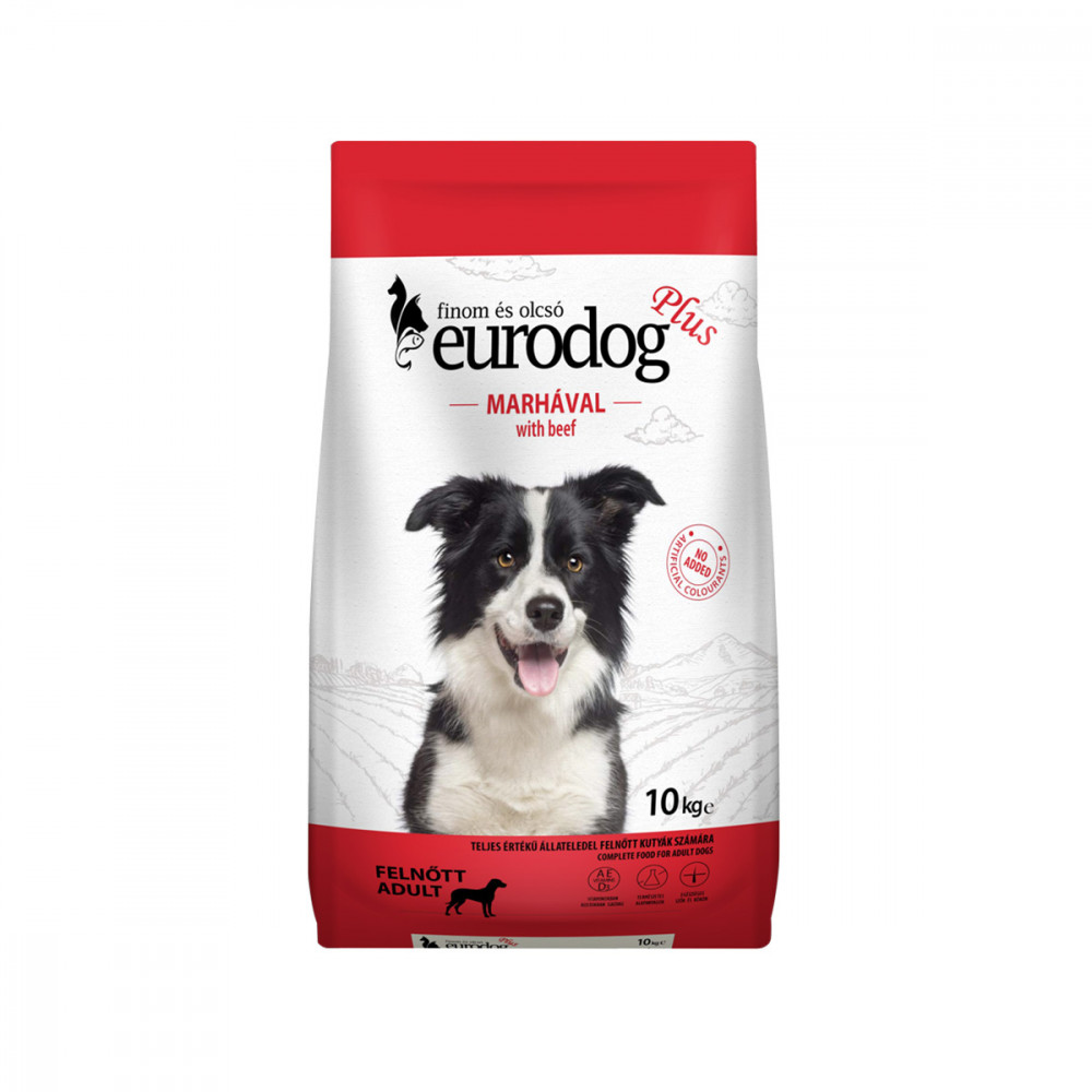 EURO DOG PLUS Kutyatáp Marhás 10kg