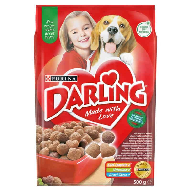 Darling teljes értékű állateledel felnőtt kutyák számára marha és csirke ízletes keverékével 500g